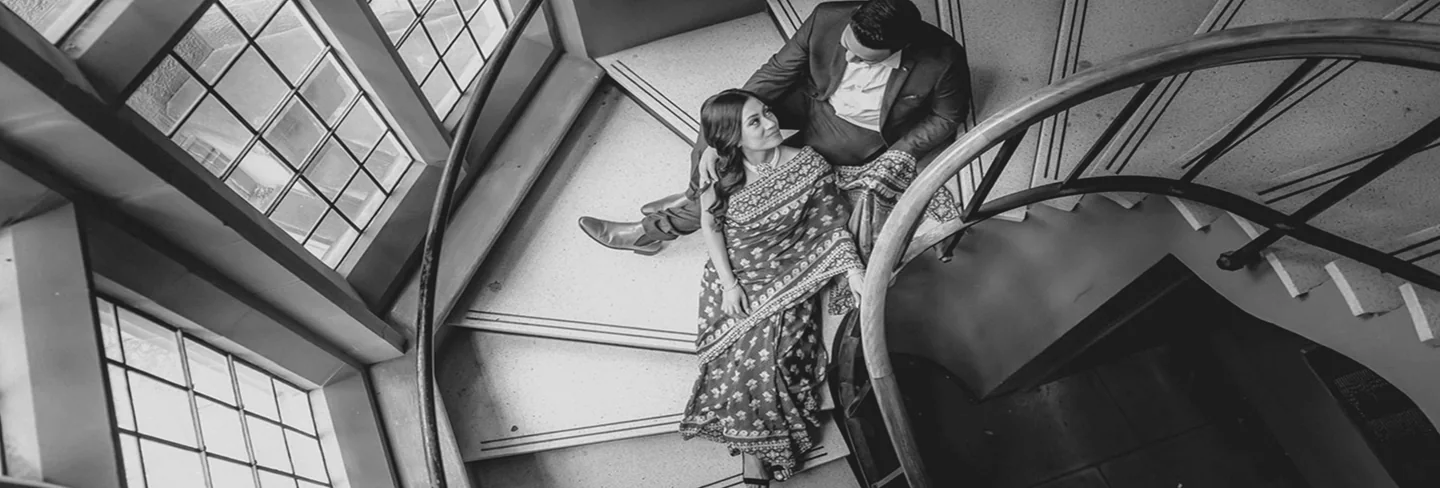 Couple during a Grand House wedding film session